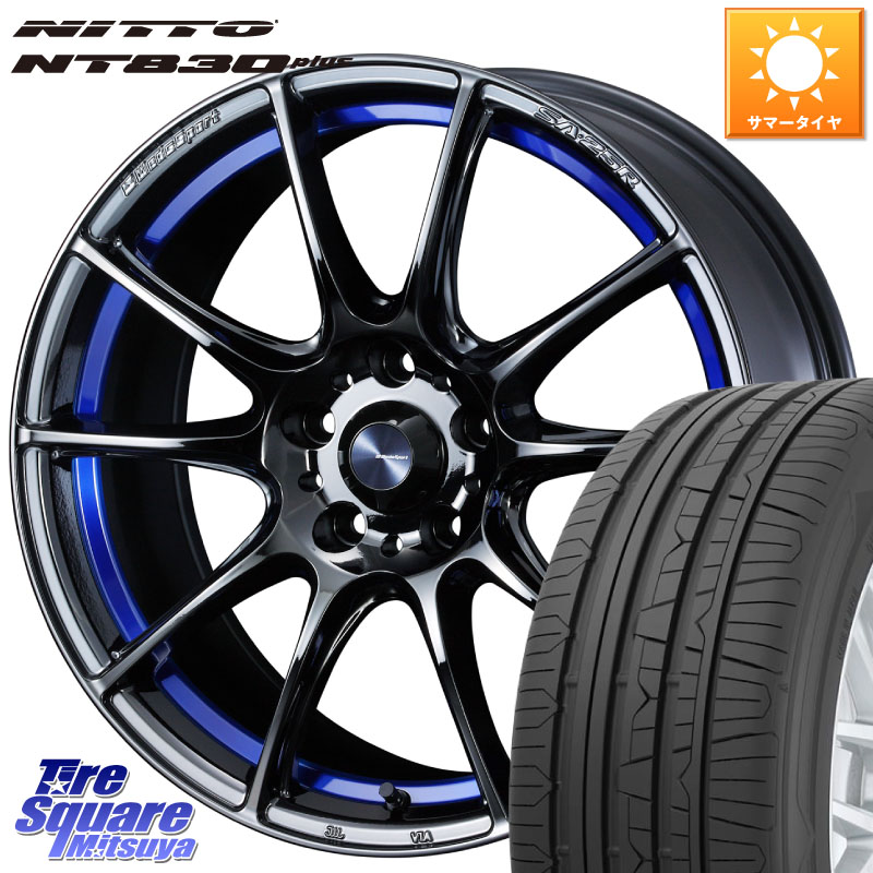 NITTO ニットー NT830 plus サマータイヤ 225/45R18WEDS WedsSport SA-25R SA25R ウェッズ スポーツ ホイール 18インチ 18X7.5J 35 5穴 114.3 ステージア 日産 マークXジオ HS レクサス インサイト｜タイヤスクエアミツヤ 127,400円