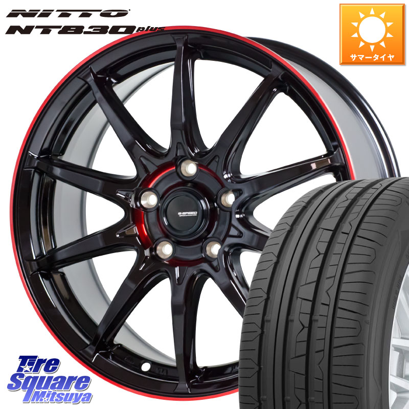 HotStuff 軽量設計 G.SPEED P-05R P05R RED ホイール 17インチ 17 X 7.0J +38 5穴 114.3 NITTO ニットー NT830 plus サマータイヤ 215/55R17 70系カムリ
