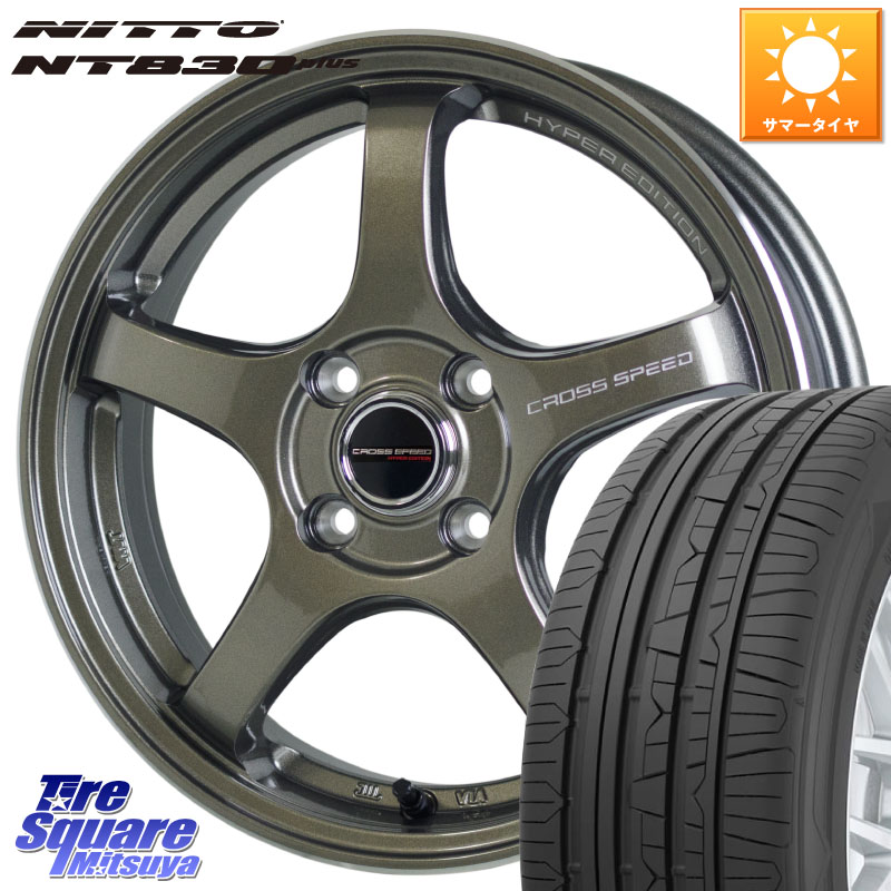 NITTO ニットー NT830 plus サマータイヤ 215/45R17HotStuff クロススピード CR5 CR-5 軽量 BRM ホイール 17インチ 17X7.5J 38 4穴 100 MAZDA2｜タイヤスクエアミツヤ 78,249円