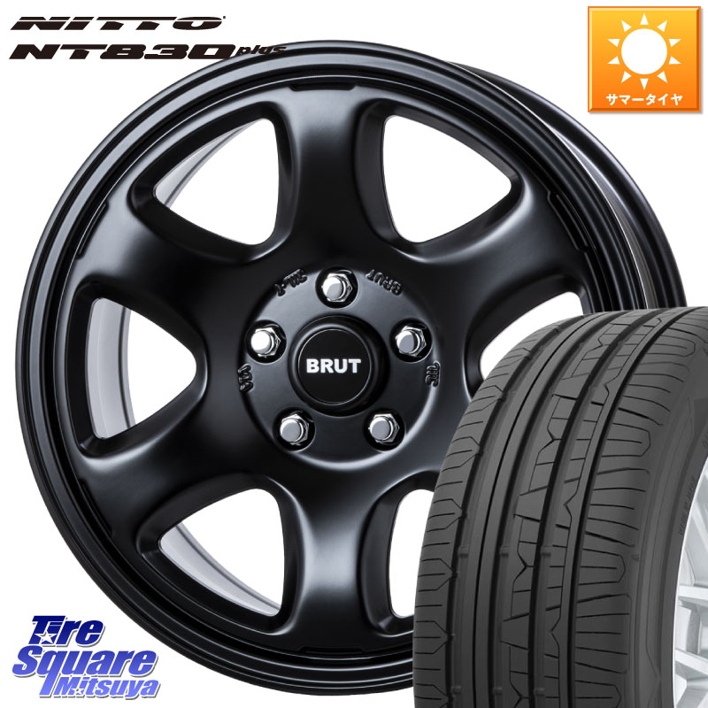 NITTO ニットー NT830 plus サマータイヤ 225/45R17BRUT ブルート BR-44 BR44 BK ホイール 17インチ 17X7.5J 38 5穴 114.3 GRヤリスRSノーマルキャリパー ブレイド|タイヤスクエアミツヤ