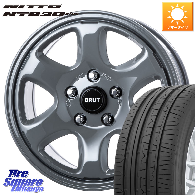 NITTO ニットー NT830 plus サマータイヤ 225/45R17BRUT ブルート BR-44 BR44 ホイール 17インチ 17X7.5J 38 5穴 114.3 GRヤリスRSノーマルキャリパー ブレイド|タイヤスクエアミツヤ