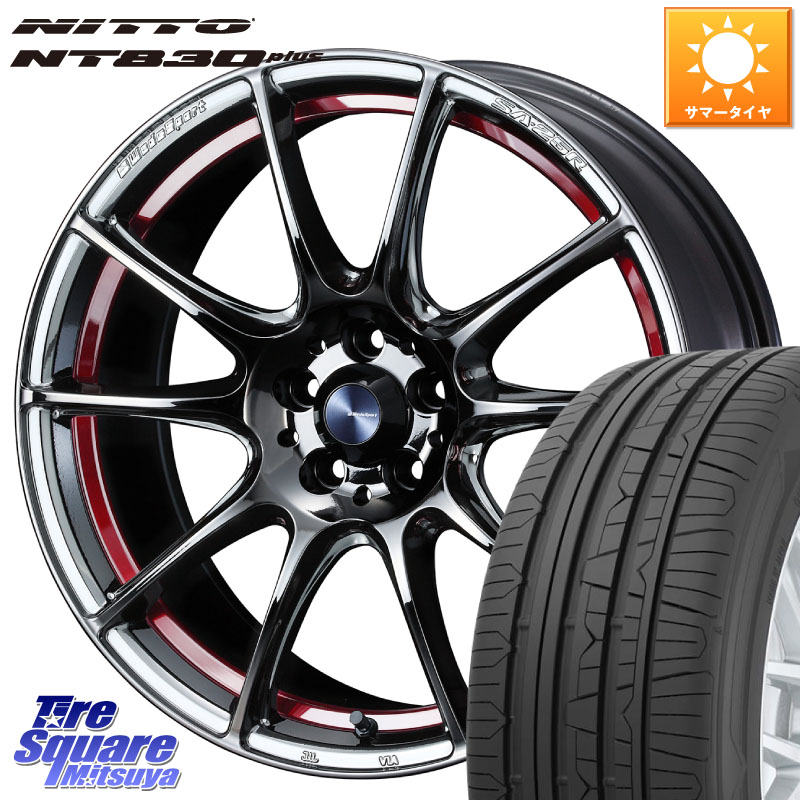 NITTO ニットー NT830 plus サマータイヤ 235/45R18WEDS 【欠品次回09月上旬】 WedsSport SA-25R SA25R ウェッズ スポーツ ホイール 18インチ 18X8.0J 45 5穴 114.3 CY2アコード 70系カムリ スカイラインセダン 日産 ES レクサス キザシ アコード｜タイヤスクエアミツヤ