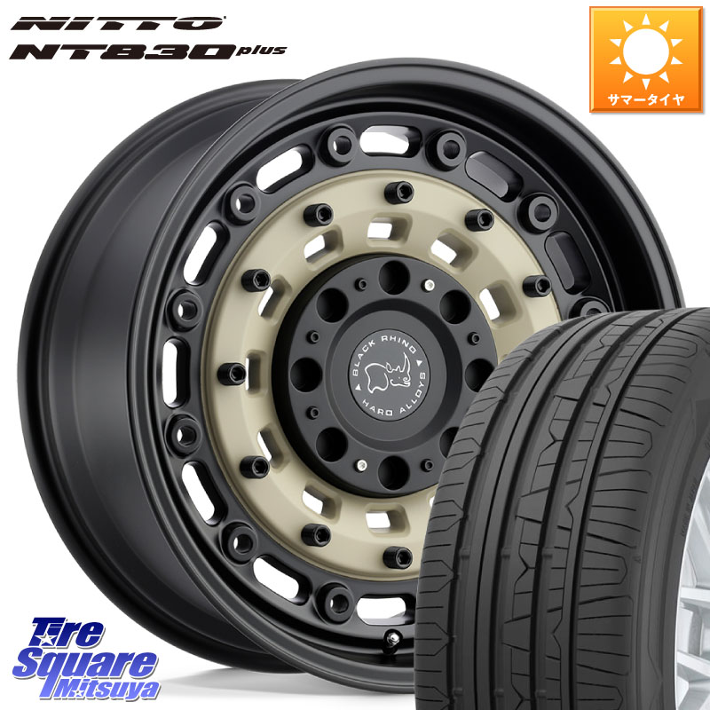 BLACK RHINO ARSENAL SANDBLACK ブラックライノ アーセナル 18インチ ブラックライノ 18 X 8.0J +30 5穴 114.3 NITTO ニットー NT830 plus サマータイヤ 225/45R18