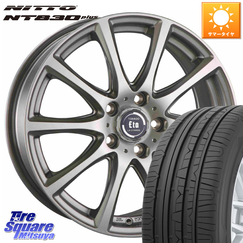 阿部商会 ティラード イータ 17 X 7.0J +53 5穴 114.3 NITTO ニットー NT830 plus サマータイヤ 215/45R17