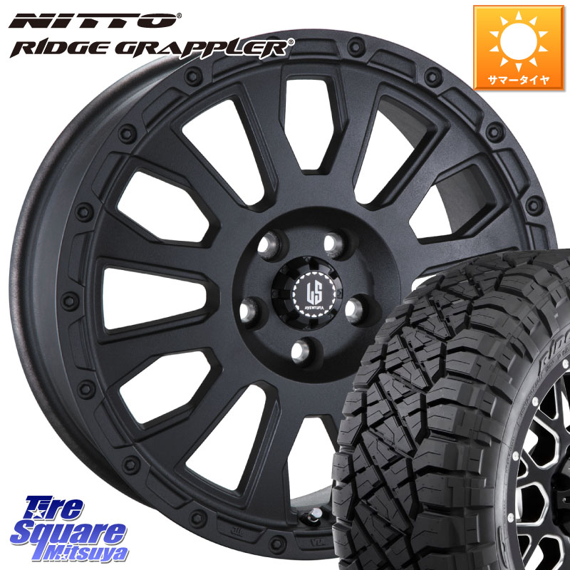 NITTO ニットー リッジグラップラー RIDGE GRAPPLER サマータイヤ 245/70R16阿部商会 LA STRADA AVENTURA アヴェンチュラ BK 16インチ 16X7.0J 42 5穴 114.3 デリカD:5 D5 カスタムサイズ CX-5 CX5 MAZDA｜タイヤスクエアミツヤ