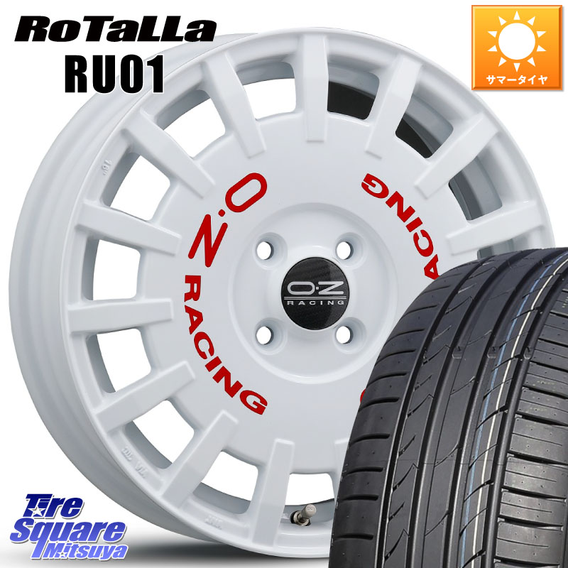 Rotalla RU01 【欠品時は同等商品のご提案します】サマータイヤ 195/45R16OZ Rally Racing ラリーレーシング 16インチ 16X7.0J(FIAT 500) 35 4穴 98 フィアット FIAT 500 500C 500S｜タイヤスクエアミツヤ