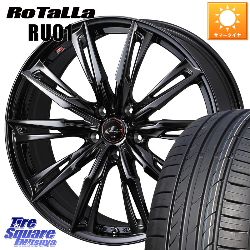 WEDS 40962 LEONIS レオニス GX ホイール 19インチ 19 X 8.0J +43 5穴 114.3 Rotalla RU01 【欠品時は同等商品のご提案します】サマータイヤ 255/50R19