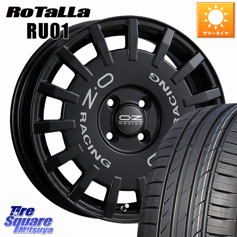 OZ Rally Racing ラリーレーシング ホイール 16インチ 16 X 7.0J(FIAT 500) +35 4穴 98 Rotalla RU01 【欠品時は同等商品のご提案します】サマータイヤ 195/45R16 フィアット FIAT 500 500C 500S