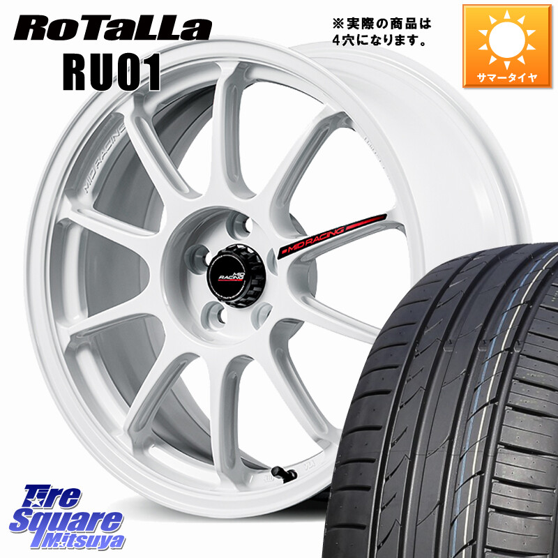 Rotalla RU01 【欠品時は同等商品のご提案します】サマータイヤ 205/40R17MANARAY MID RACING R10 EVO ホイール 17インチ レーシング◇参考画像 17X7.0J 45 4穴 100 アクア ヤリス ロードスター E11ノート モビリオ/モビリオスパイク カローラフィールダーハイブリッド｜タイヤスクエアミツヤ