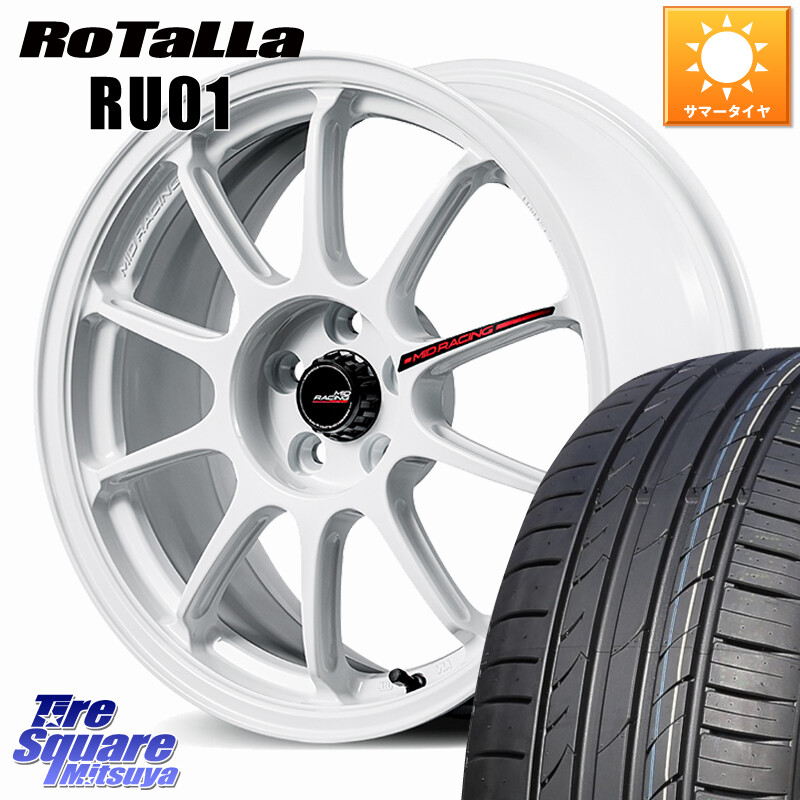 Rotalla RU01 【欠品時は同等商品のご提案します】サマータイヤ 235/55R18MANARAY MID RACING R10 EVO ホイール 18インチ レーシング 18X7.5J 45 5穴 114.3 T32エクストレイル CX-5 CX-8 BT5レガシィアウトバック ヴァンガード RAV4 30系 ハリアー｜タイヤスクエアミツヤ