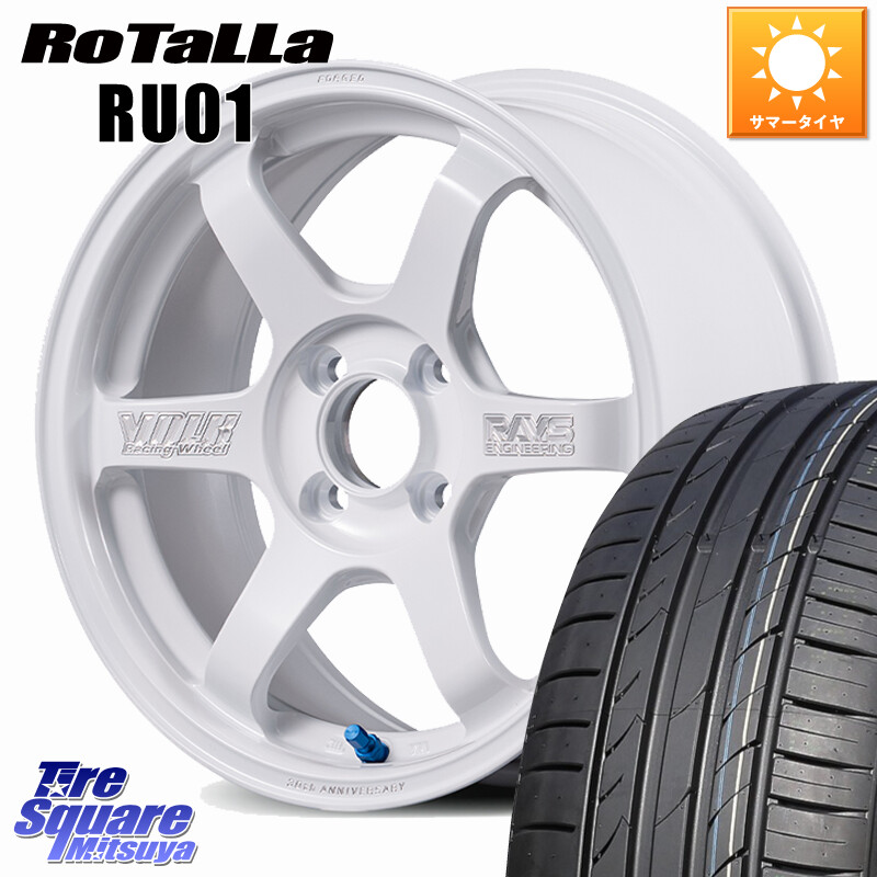 Rotalla RU01 【欠品時は同等商品のご提案します】サマータイヤ 195/45R16RAYS 【欠品次回3~4月】 TE37 SONIC 30th MACHINING Ver 鍛造 ホイール 16インチ 16X7.5J 34 4穴 100 ロードスター|タイヤスクエアミツヤ