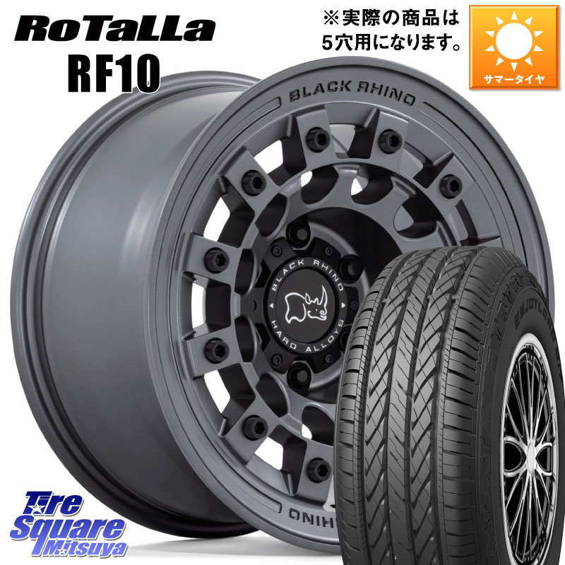 Rotalla RF10 【欠品時は同等商品のご提案します】サマータイヤ 225/65R17BLACK RHINO FUJI フジ マッドガンメタ ホイール 17インチ ブラックライノ 17X8.0J 38 5穴 114.3 80系ハリアー RAV4 50系 NX レクサス ハリアー|タイヤスクエアミツヤ