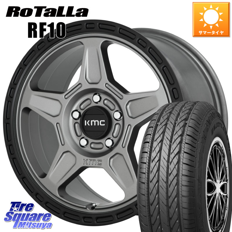 KMC KM721 ALPINE グレイ ホイール 17インチ 専用Nut別売 17 X 8.0J +38 5穴 114.3 Rotalla RF10 【欠品時は同等商品のご提案します】サマータイヤ 225/65R17 80系ハリアー