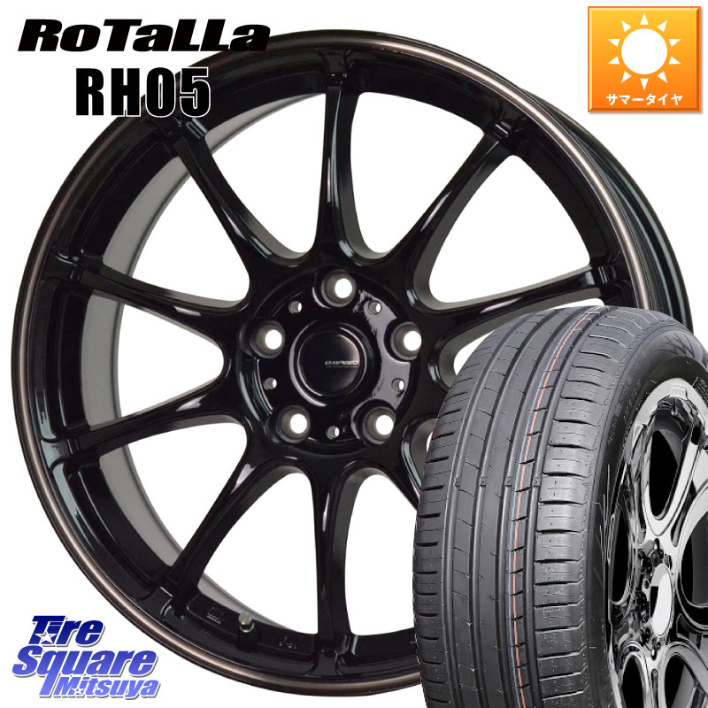 HotStuff G・SPEED P-07 ジー・スピード ホイール 16インチ 16 X 6.5J +53 5穴 114.3 Rotalla RH05 【欠品時は同等商品のご提案します】サマータイヤ 205/55R16