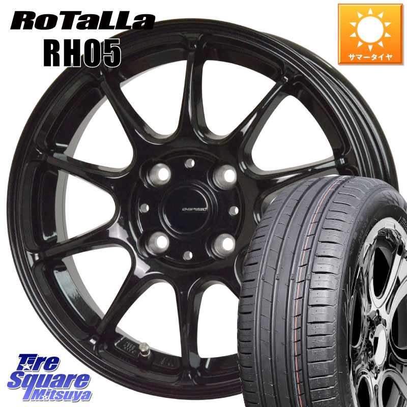 HotStuff G.SPEED G-07 ホイール 15インチ ジースピード 15 X 5.5J +43 4穴 100 Rotalla RH05 【欠品時は同等商品のご提案します】サマータイヤ 185/55R15 700系パッソ E11ノート