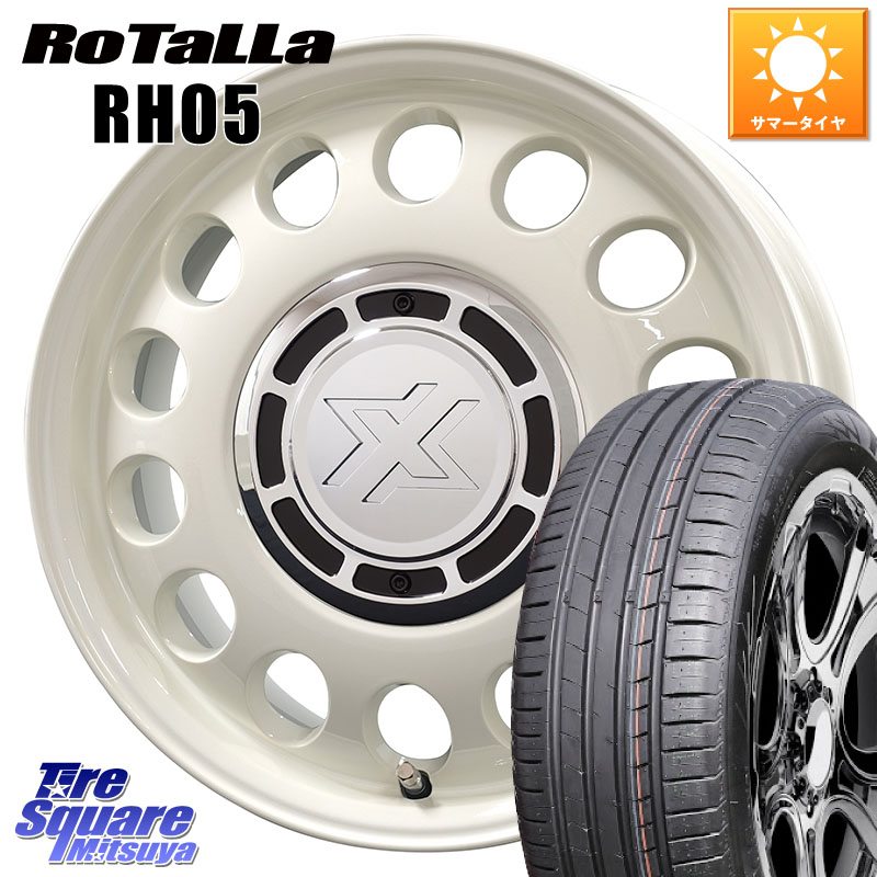 コスミック クロスブラッド STEELE ホイール 15インチ 15 X 6.0J(FIAT 500) +32 4穴 98 Rotalla RH05 【欠品時は同等商品のご提案します】サマータイヤ 185/55R15 フィアット FIAT 500 500C 500S
