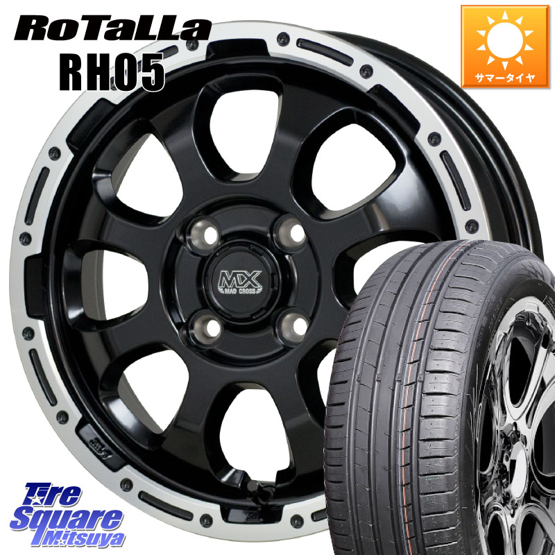 HotStuff マッドクロス GRACE グレイス BK 4H 在庫● ホイール 16インチ ★サマーセール★ 16 X 6.0J +42 4穴 100 Rotalla RH05 【欠品時は同等商品のご提案します】サマータイヤ 205/55R16 E13オーラ
