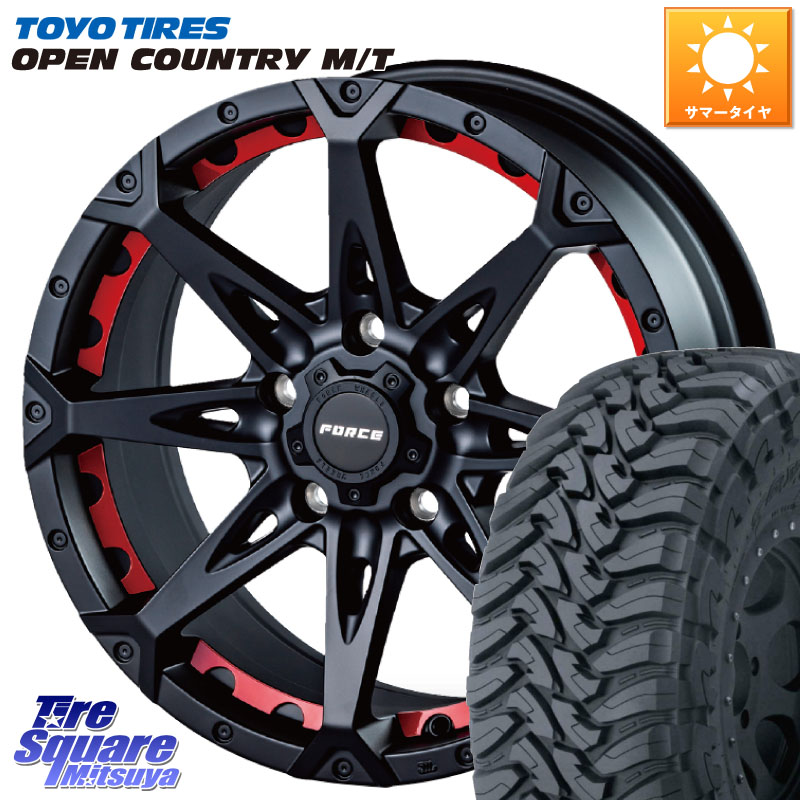 FORCE フォース DENALI デナリー BK 17インチ 17 X 7.5J +38 5穴 127 TOYOTIRES オープンカントリー MT 在庫● トーヨー OPENCOUNTRY M/T サマータイヤ 265/70R17 クライスラー ジープ ラングラー JK系 クライスラー ジープ ラングラー JL系