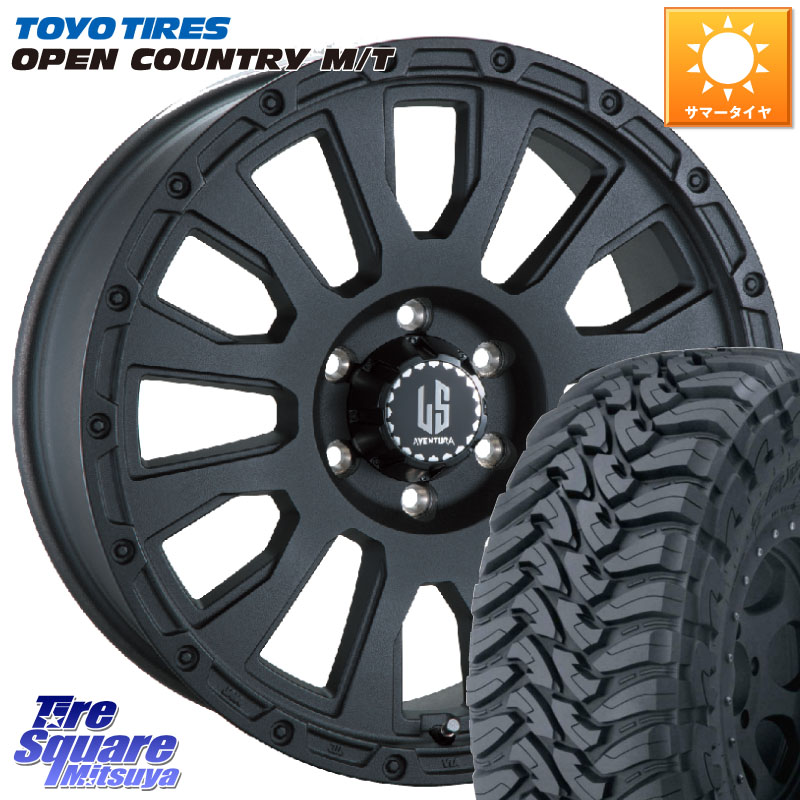 阿部商会 LA STRADA AVENTURA アヴェンチュラ BK 17インチ 17 X 8.0J +20 6穴 139.7 TOYOTIRES オープンカントリー MT 在庫● トーヨー OPENCOUNTRY M/T サマータイヤ 265/70R17