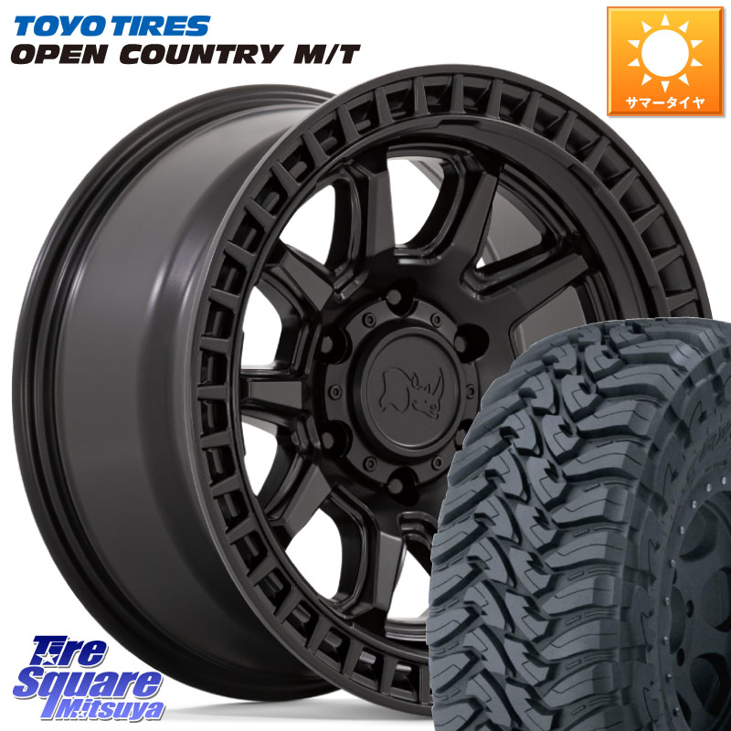 BLACK RHINO CALICO カリコ ホイール 17インチ ブラックライノ 17 X 8.5J +0 6穴 139.7 TOYOTIRES オープンカントリー MT 在庫● トーヨー OPENCOUNTRY M/T サマータイヤ 265/70R17