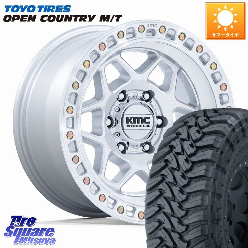 TOYOTIRES オープンカントリー MT 在庫● トーヨー OPENCOUNTRY M/T サマータイヤ 265/70R17KMC KM553 TORX ホイール 17インチ 17X8.5J 25 6穴 139.7｜タイヤスクエアミツヤ