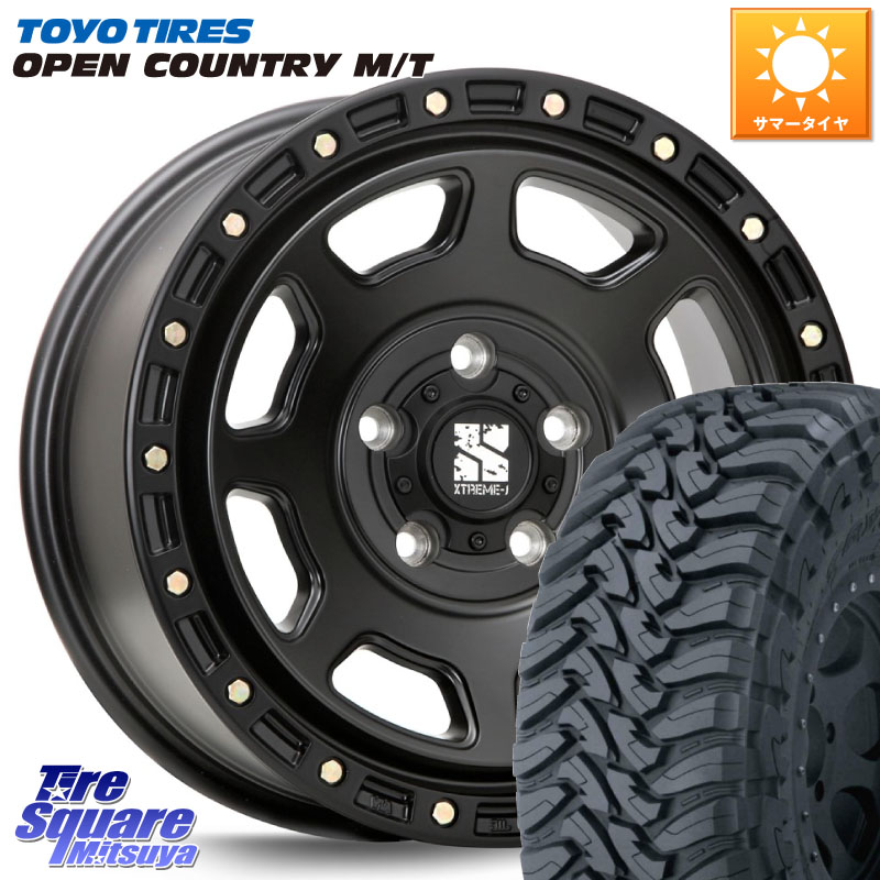 MLJ XJ07 XTREME-J BK JEEP 17インチ エクストリームJ 17 X 8.0J +38 5穴 127 TOYOTIRES オープンカントリー MT 在庫● トーヨー OPENCOUNTRY M/T サマータイヤ 265/70R17 クライスラー ジープ ラングラー JK系 クライスラー ジープ ラングラー JL系