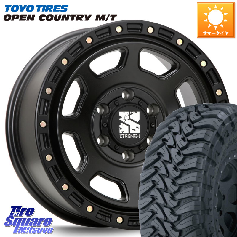 MLJ XJ07 XTREME-J BK 17インチ エクストリームJ 17 X 8.0J +20 6穴 139.7 TOYOTIRES オープンカントリー MT 在庫● トーヨー OPENCOUNTRY M/T サマータイヤ 265/70R17