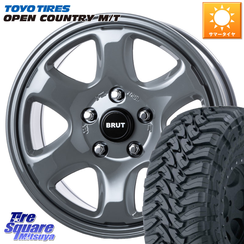BRUT ブルート BR-44 BR44 ホイール 17インチ 17 X 7.5J +40 5穴 127 TOYOTIRES オープンカントリー MT 在庫● トーヨー OPENCOUNTRY M/T サマータイヤ 265/70R17 クライスラー ジープ ラングラー JK系 クライスラー ジープ ラングラー JL系