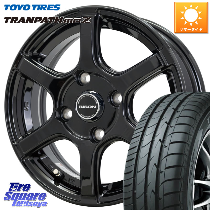TOYOTIRES トランパス MPZ 在庫● ミニバン TRANPATH サマータイヤ トーヨー 165/70R14HotStuff BISON BN-04 BN04 バイソン ホイール 14インチ 14X5.0J 38 4穴 100 アクア パッソ|タイヤスクエアミツヤ