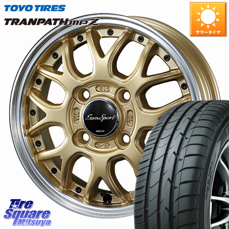 BLEST EuroSport Type815 軽自動車専用 ホイール 14インチ 14 X 4.5J +45 4穴 100 TOYOTIRES トランパス MPZ 在庫● ミニバン TRANPATH サマータイヤ トーヨー 165/70R14 Mx27/37/47Sソリオ・デリカD2 ハスラー MAx6S系ソリオ