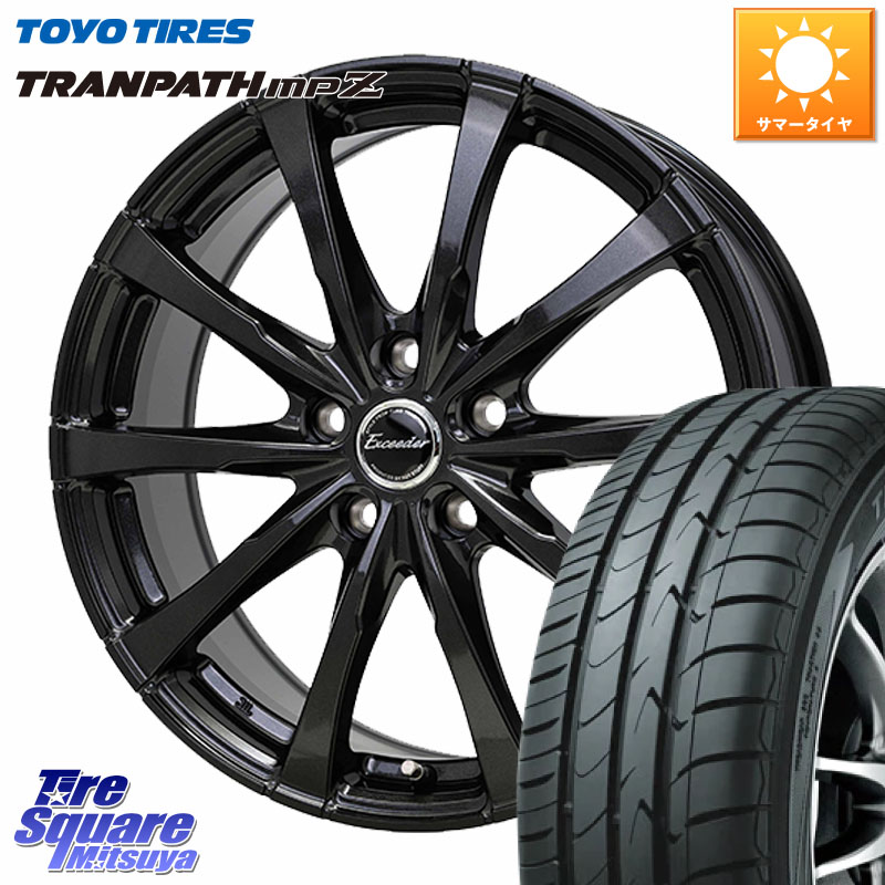 TOYOTIRES トランパス MPZ 在庫● ミニバン TRANPATH サマータイヤ トーヨー 175/60R16HotStuff Exceeder E08 ホイール 16インチ エクシーダ 16X6.0J 40 5穴 100 トレジア ラクティス|タイヤスクエアミツヤ