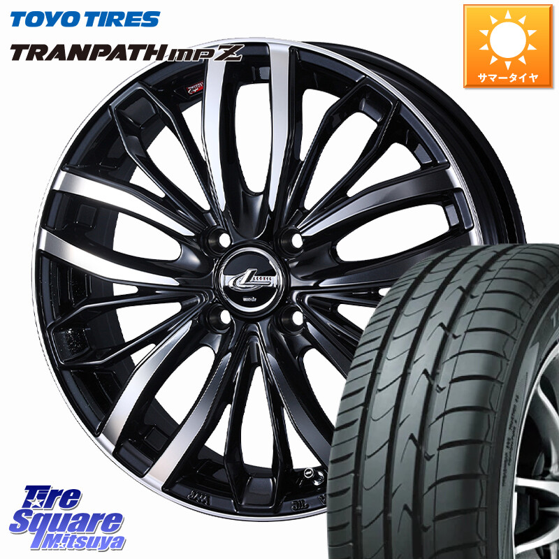 TOYOTIRES トランパス MPZ 在庫● ミニバン TRANPATH サマータイヤ トーヨー 175/60R16WEDS LEONIS SC レオニスSC ホイール 16インチ 16X5.0J 45 4穴 100｜タイヤスクエアミツヤ