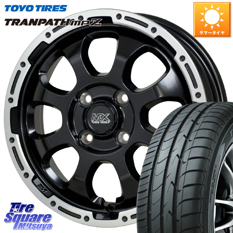 HotStuff マッドクロス GRACE グレイス BK 4H ホイール 14インチ 14 X 4.5J +45 4穴 100 TOYOTIRES トランパス MPZ 在庫● ミニバン TRANPATH サマータイヤ トーヨー 165/70R14 Mx27/37/47Sソリオ・デリカD2 ハスラー MAx6S系ソリオ
