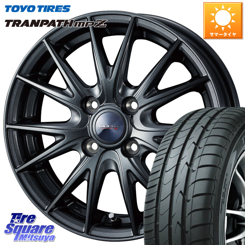 WEDS 【欠品次回4月上旬】 ウェッズ ヴェルヴァ スポルト2 ホイール 14インチ 14 X 5.0J +39 4穴 100 TOYOTIRES トランパス MPZ 在庫● ミニバン TRANPATH サマータイヤ トーヨー 165/70R14