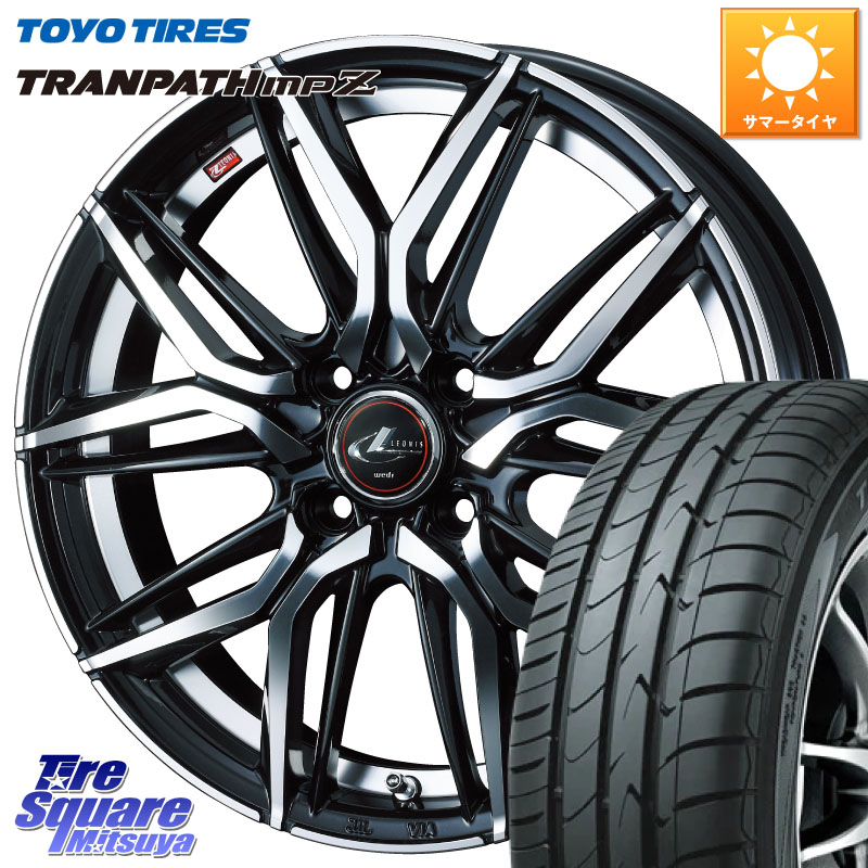 TOYOTIRES トランパス MPZ 在庫● ミニバン TRANPATH サマータイヤ トーヨー 165/70R14WEDS 40767 レオニス LEONIS LM 14インチ 14X4.5J 45 4穴 100 Mx27/37/47Sソリオ・MB37SデリカD2 ハスラー MAx6S系ソリオ デリカD:2 D2 Kei ラピュタ ハスラー リフトアップ等カス｜タイヤスクエアミツヤ