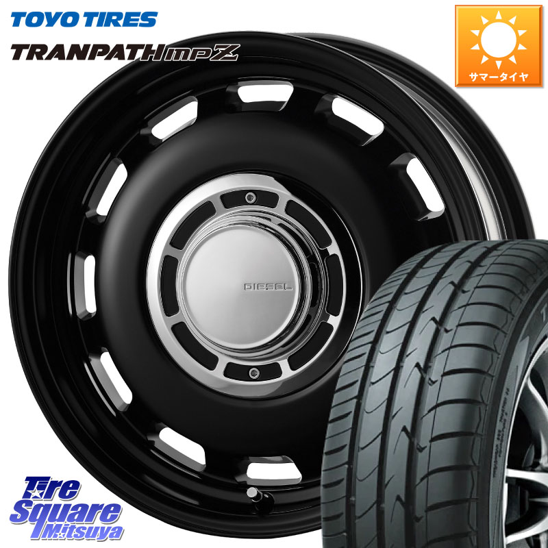 コスミック クロスブラッド DIESEL 14インチ 14 X 5.0J +35 4穴 100 TOYOTIRES トランパス MPZ 在庫● ミニバン TRANPATH サマータイヤ トーヨー 165/70R14