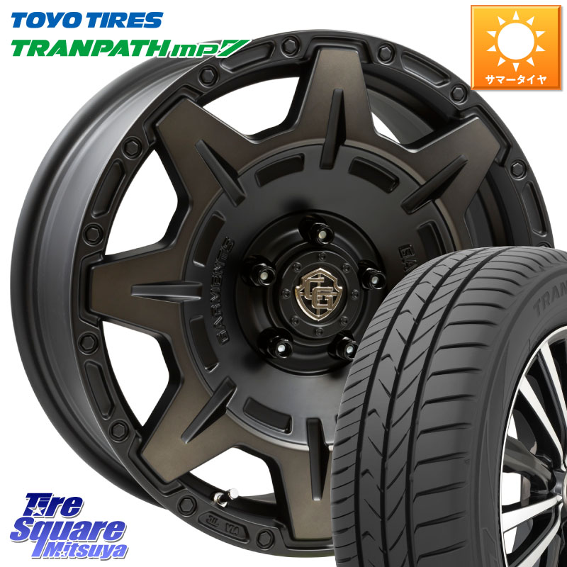 TOYOTIRES トランパス MP7 在庫● トーヨー TRANPATH ミニバン サマータイヤ 205/50R17WEDS CROSS OVER GARMENTS StyleM 17インチ 17X7.0J 35 5穴 114.3 GRヤリスRSノーマルキャリパー｜タイヤスクエアミツヤ