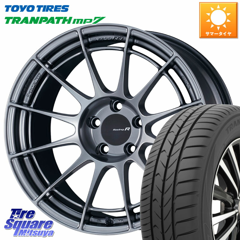 TOYOTIRES トランパス MP7 在庫● トーヨー TRANPATH ミニバン サマータイヤ 215/45R18ENKEI エンケイ Racing Revolution NT03RR ホイール 18X8.0J 45 5穴 114.3 プリウスアルファ ジェイド シビック|タイヤスクエアミツヤ