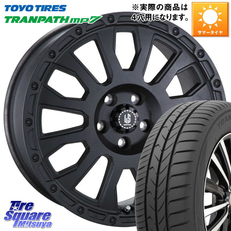 TOYOTIRES トランパス MP7 在庫● トーヨー TRANPATH ミニバン サマータイヤ 215/65R16阿部商会 LA STRADA AVENTURA アヴェンチュラ BK 16インチ 16X6.0J 40 4穴 100 ロッキー ガソリン車 4穴 ライズ ガソリン車 4穴|タイヤスクエアミツヤ
