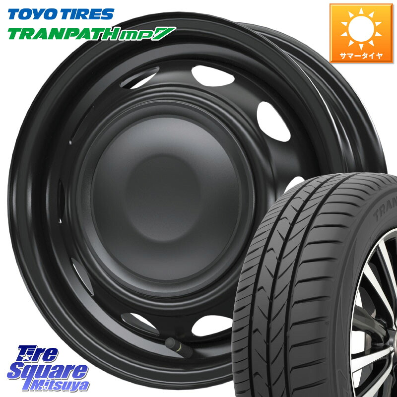 WEDS 14044 NeoCarrow ネオキャロ ブラック スチール 14インチ ホイール 14 X 4.5J +45 4穴 100 TOYOTIRES トランパス MP7 在庫● トーヨー TRANPATH ミニバン サマータイヤ 165/65R14 デリカミニ4WD キャスト[アクティバ] ハスラー ピクシスジョイ[Cグレード] ハイゼッ