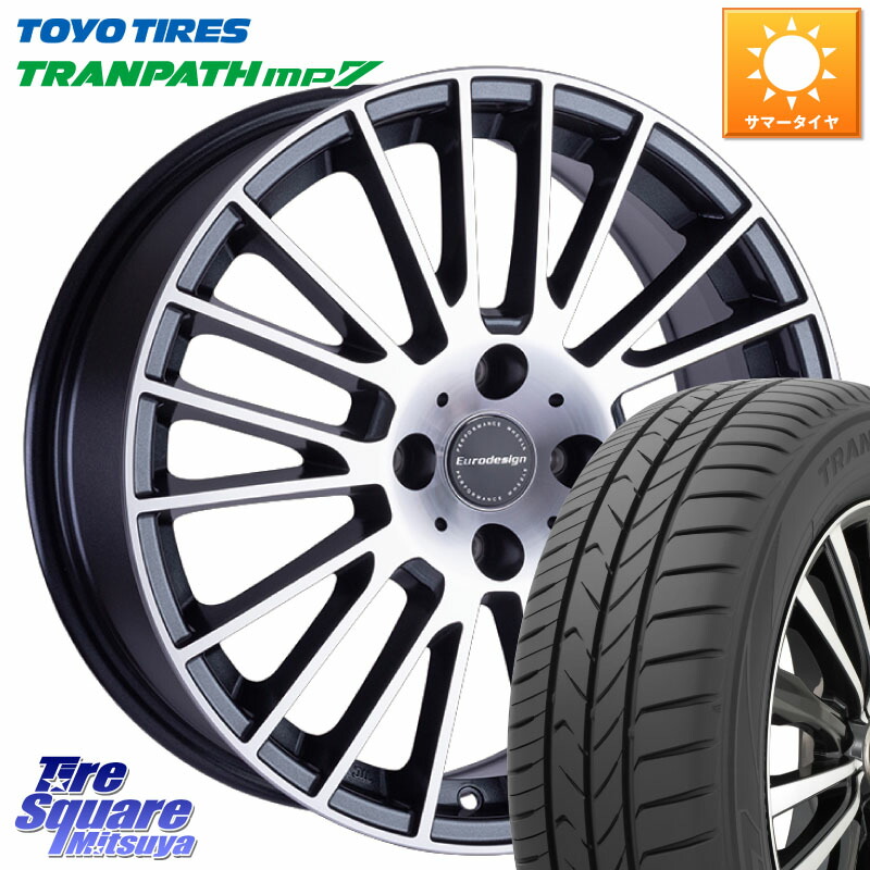 TOYOTIRES トランパス MP7 2026年製 在庫● トーヨー XL規格 TRANPATH ミニバン サマータイヤ 205/60R16阿部商会 Eurodesign CALWER ホイール 16インチ 16X6.5J(DS4 B7) 25 4穴 108 シトロエン DS4 シトロエン B7系｜タイヤスクエアミツヤ