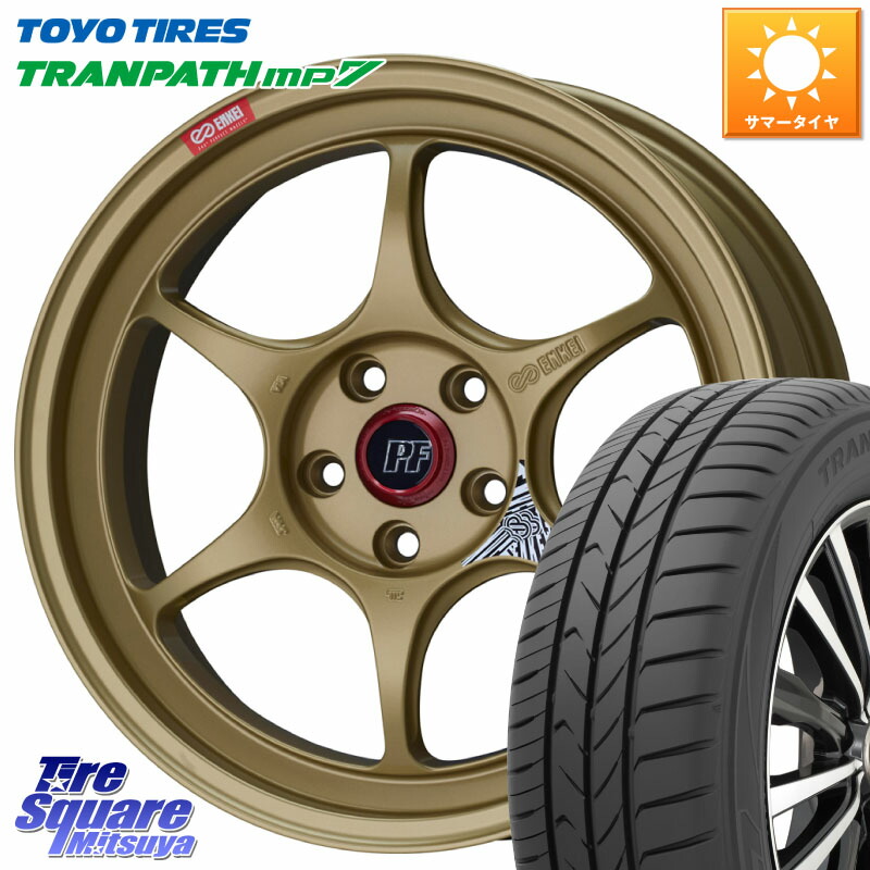 TOYOTIRES トランパス MP7 在庫● トーヨー TRANPATH ミニバン サマータイヤ 215/45R18ENKEI エンケイ PerformanceLine PF06 ホイール 18インチ 18X8.0J 45 5穴 114.3 90系ノア/ヴォクシー ZE1リーフ プリウスアルファ ノア NOAH ジェイド シビック｜タイヤスクエアミツヤ 125,770円