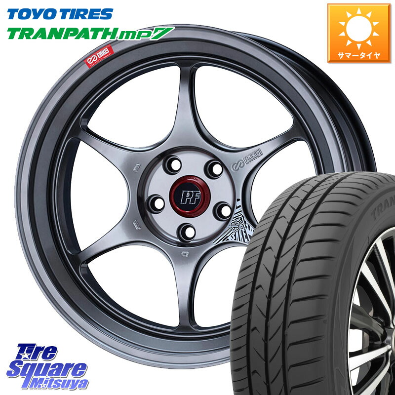 ENKEI エンケイ PerformanceLine PF06 シルバー ホイール 18インチ 18 X 7.5J +48 5穴 100 TOYOTIRES トランパス MP7 在庫● トーヨー TRANPATH ミニバン サマータイヤ 225/55R18