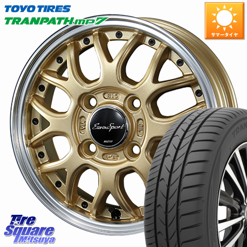 BLEST EuroSport Type815 軽自動車専用 ホイール 14インチ 14 X 4.5J +45 4穴 100 TOYOTIRES トランパス MP7 在庫● トーヨー TRANPATH ミニバン サマータイヤ 165/65R14 デリカミニ4WD キャスト[アクティバ] ハスラー ピクシスジョイ[Cグレード] ハイゼット アゲトラCu
