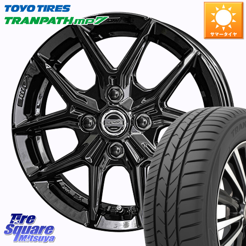 TOYOTIRES トランパス MP7 在庫● トーヨー TRANPATH ミニバン サマータイヤ 165/65R15KYOHO SMACK IG-TEC スマック ホイール 15インチ グロスブラック 15X5.5J 38 4穴 100|タイヤスクエアミツヤ