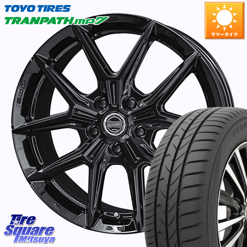 TOYOTIRES トランパス MP7 在庫● トーヨー TRANPATH ミニバン サマータイヤ 215/45R18KYOHO SMACK IG-TEC スマック ホイール 18インチ グロスブラック 18X7.5J 38 5穴 114.3 ZE1リーフ SAI シビック インサイト|タイヤスクエアミツヤ
