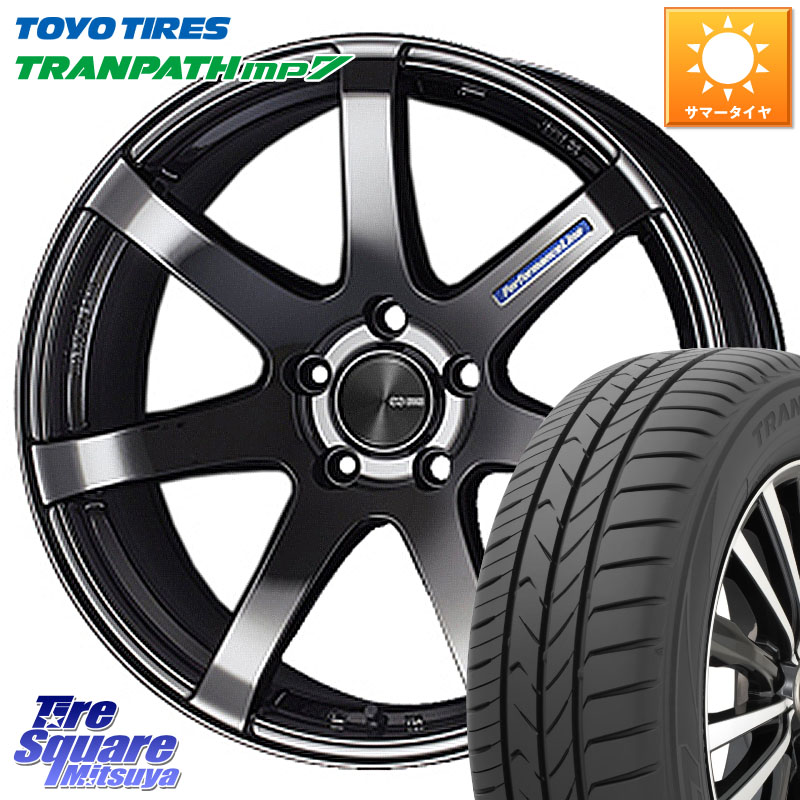 TOYOTIRES トランパス MP7 在庫● トーヨー TRANPATH ミニバン サマータイヤ 235/50R18ENKEI エンケイ PerformanceLine PF07 -COLORS- 18X7.5J 48 5穴 114.3 エスティマ｜タイヤスクエアミツヤ