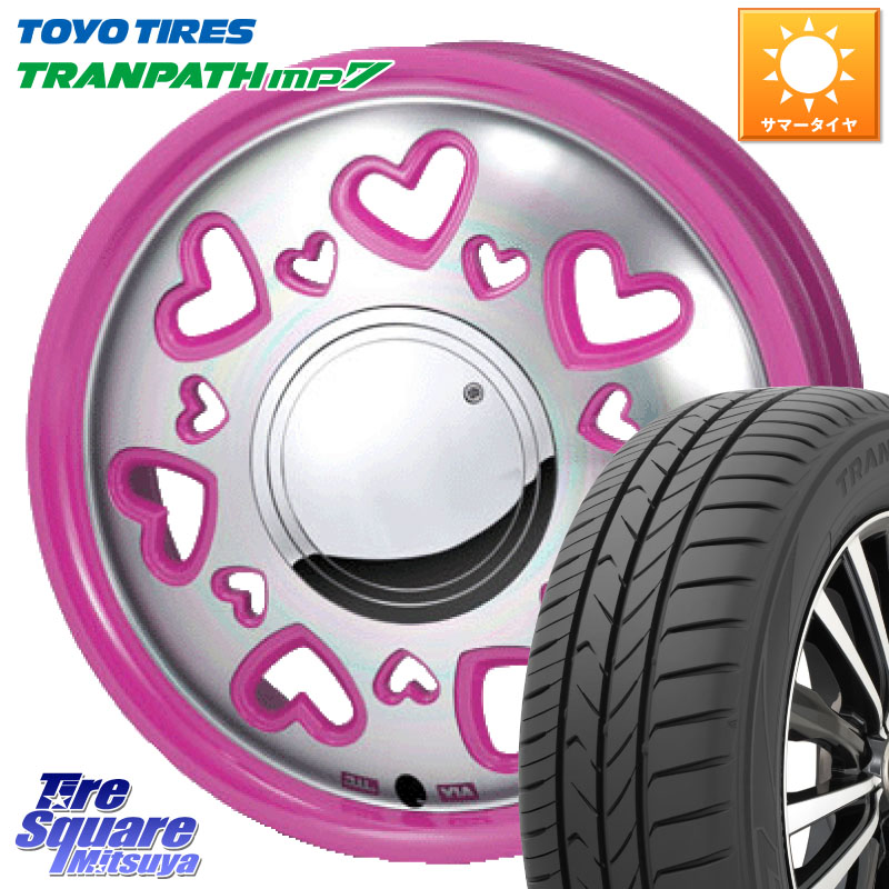 MONZA K Quty キューティー ホイール 15インチ 15 X 4.5J +43 4穴 100 TOYOTIRES トランパス MP7 在庫● トーヨー TRANPATH ミニバン サマータイヤ 165/60R15 キャスト[アクティバ] ハスラー ピクシスジョイ[Cグレード] ハイゼット アゲトラCustom車用※軽自動車専用ホ