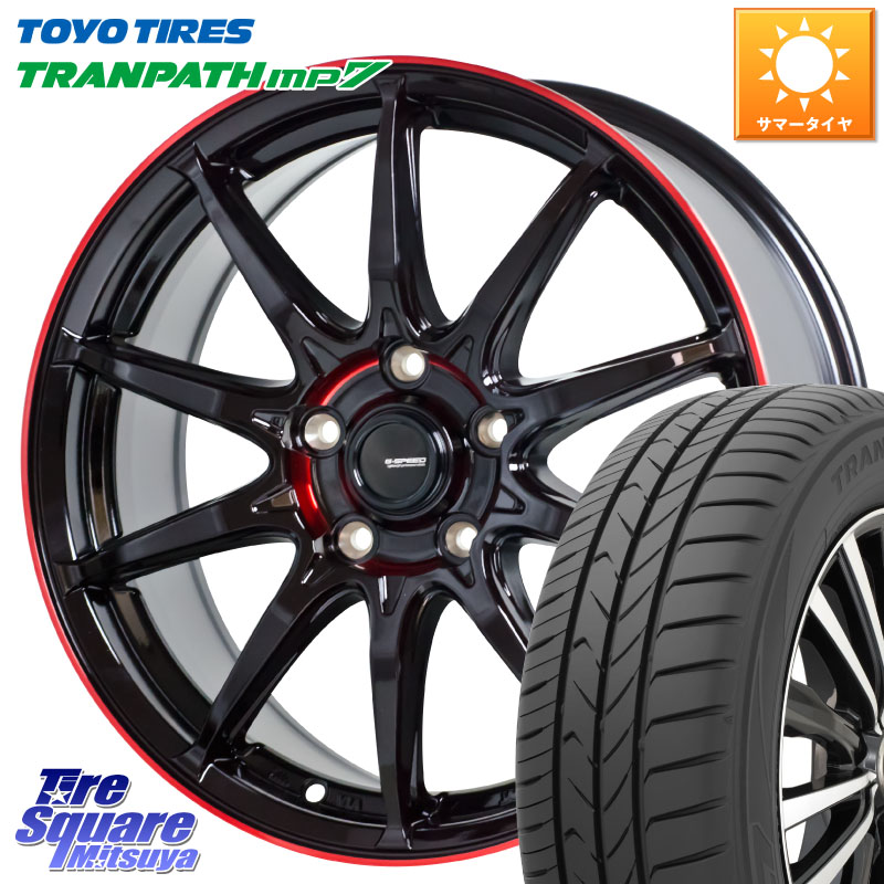 TOYOTIRES トランパス MP7 在庫● トーヨー TRANPATH ミニバン サマータイヤ 235/50R18HotStuff 軽量設計 G.SPEED P-05R P05R RED ホイール 18インチ 18X7.0J 48 5穴 114.3 エスティマ｜タイヤスクエアミツヤ