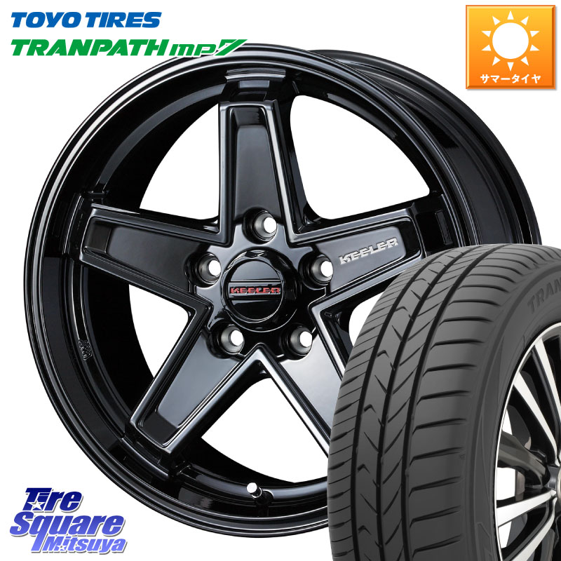 TOYOTIRES トランパス MP7 在庫● トーヨー TRANPATH ミニバン サマータイヤ 215/50R17WEDS KEELER TACTICS ブラック ホイール 17インチ キーラー タクティクス 17X7.0J 38 5穴 114.3 ZE1リーフ プリウスアルファ SAI シビック インサイト｜タイヤスクエアミツヤ